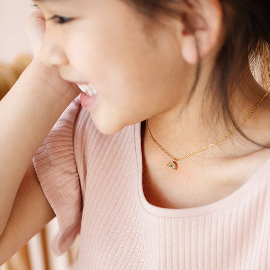 Pastel Rainbow Pendant Necklace