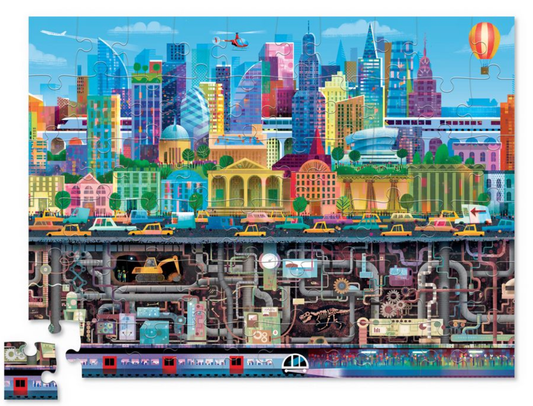 Big City Above & Below | 60 Piece Puzzle