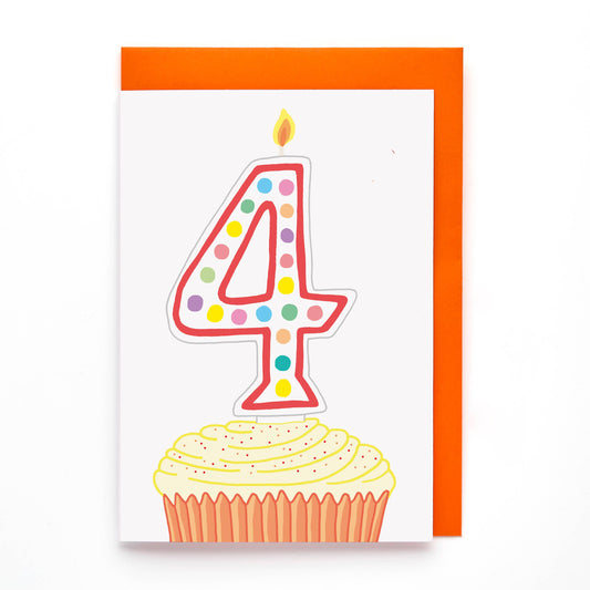 4th Birthday Greeting Card