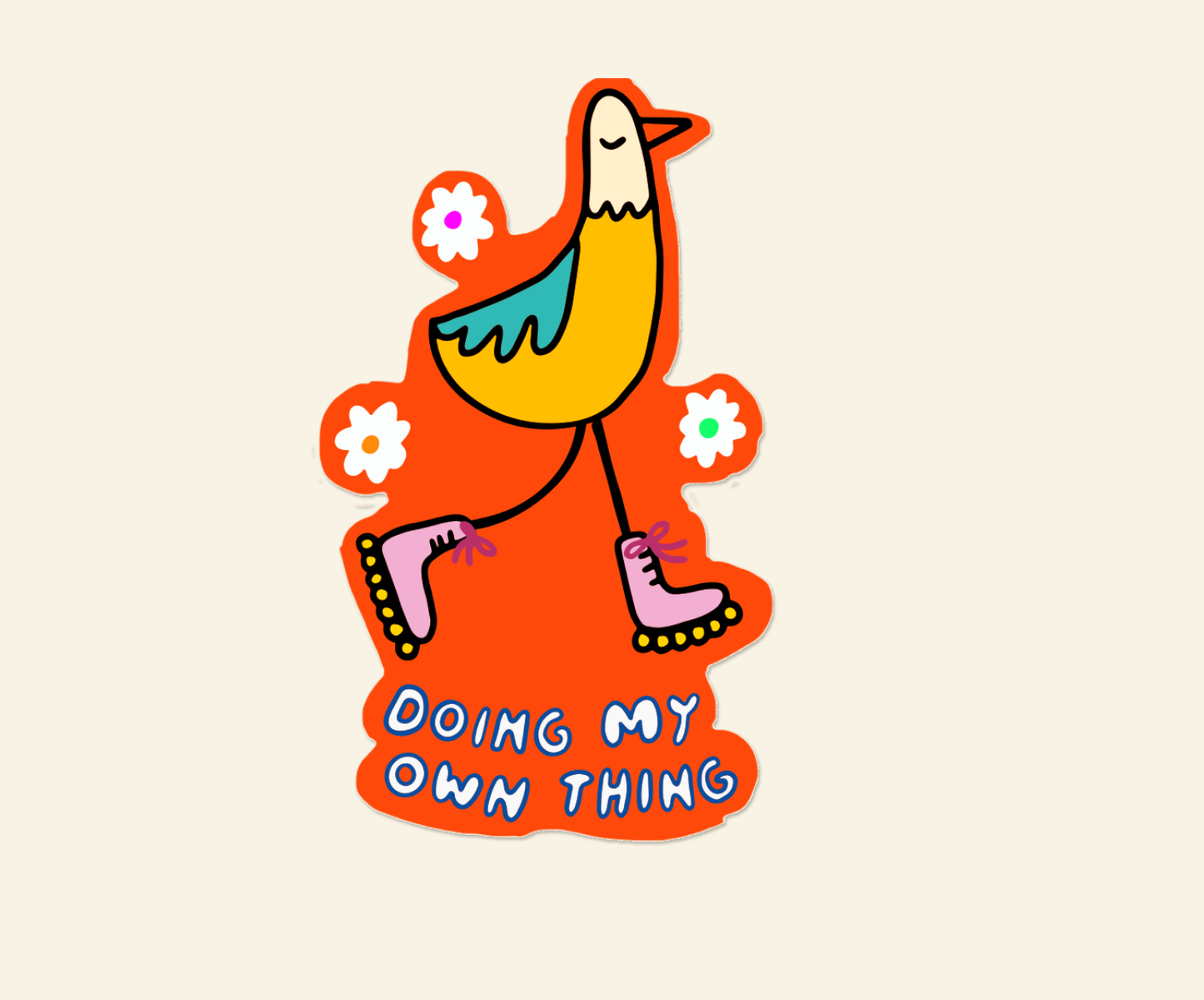 Doing My Own Thing Sticker