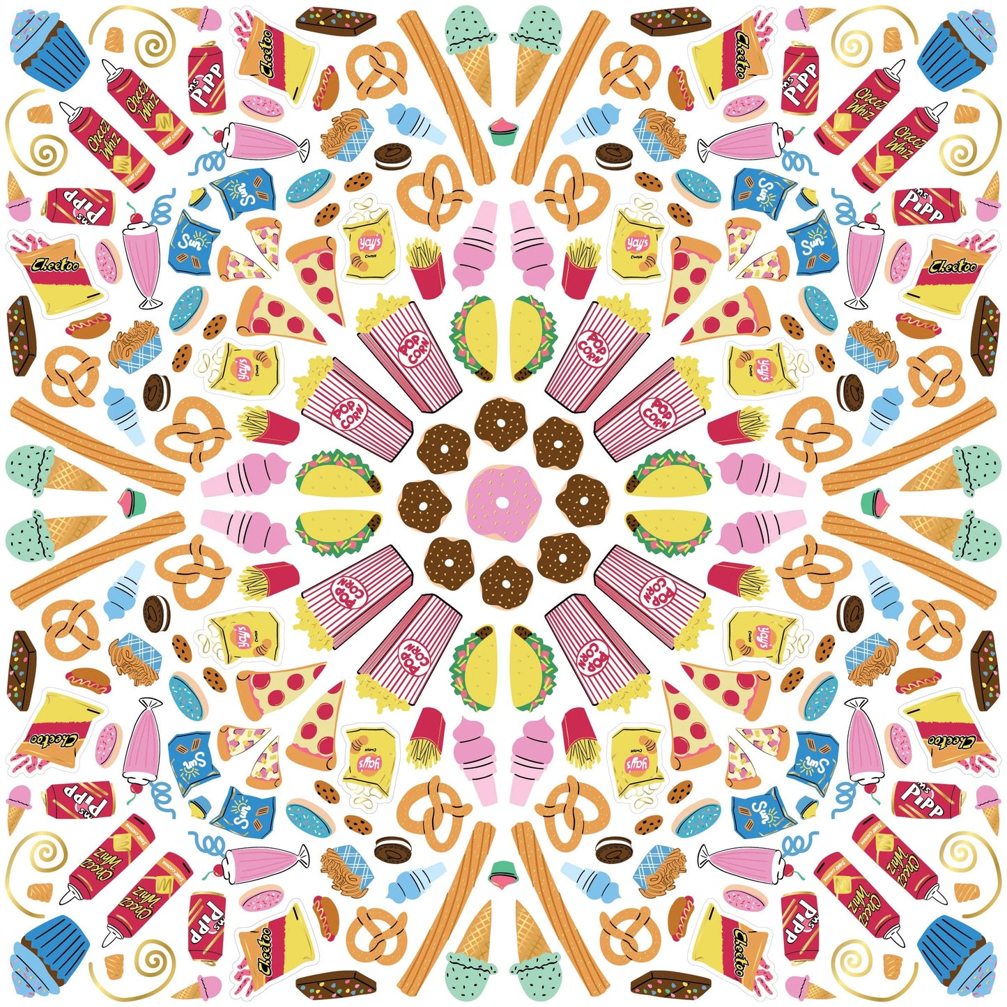 Jammin' Junk Food Sticker Burst