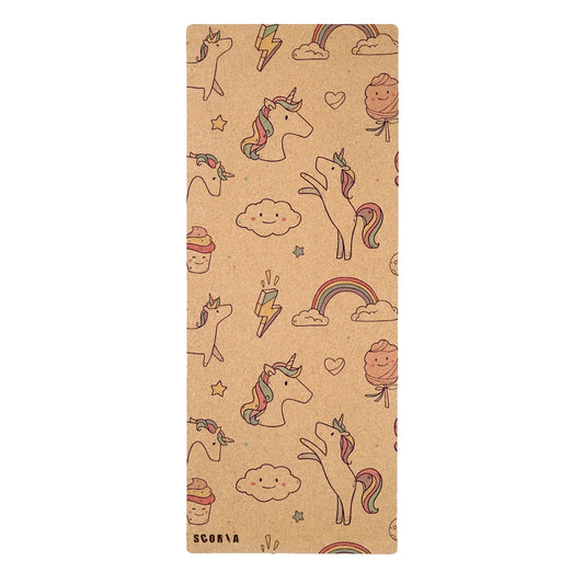 Kids Unicorn Non-Toxic Cork Yoga & Play Mat