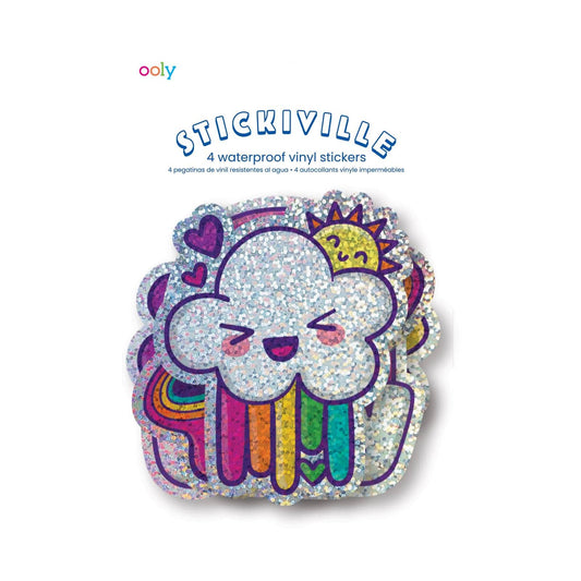 Stickiville Stickers Vinyl Happy Rainbows | Set of 4