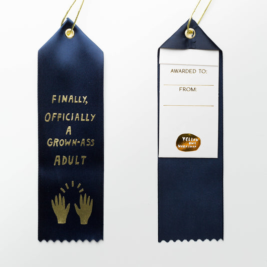 Official Grown Ass Adult Award Ribbon - Graduation Card