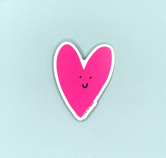 Pink Heart Vinyl Sticker