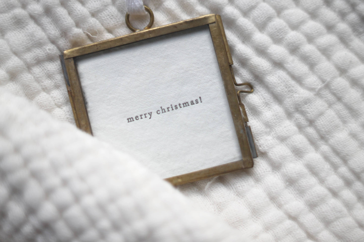 Merry Christmas | Letterpress Mini Frame Ornament