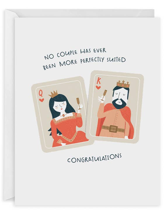 Perfectly Suited Wedding Card