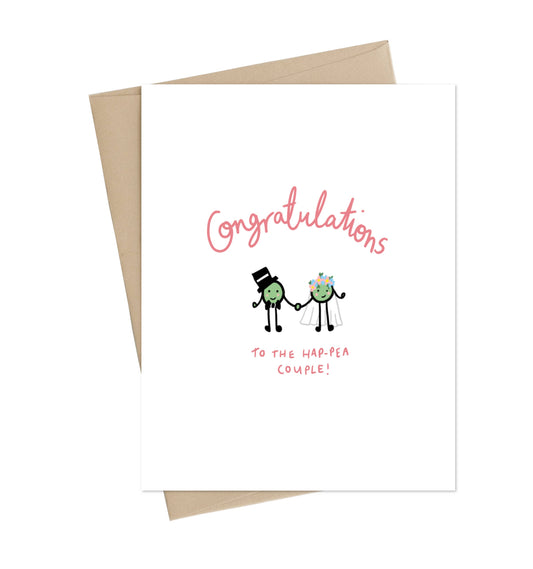 Hap-pea Couple Greeting Card