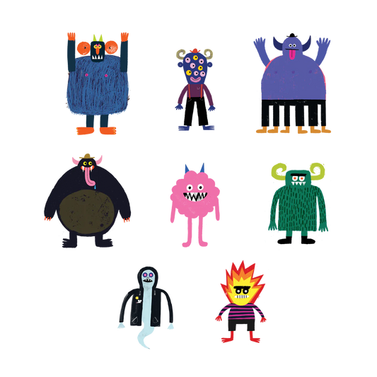 Spooky Squad Tattoo Set