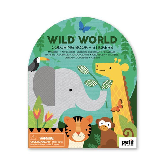 Coloring Book + Stickers | Wild World