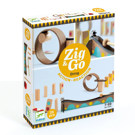 Zig & Go Dring | 25 pc Chain Reaction Construction Set