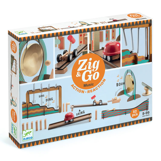 Zig & Go Music | 52 pc Chain Reaction Construction Set