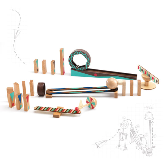 Zig & Go Roll | 28 pc Chain Reaction Construction Set