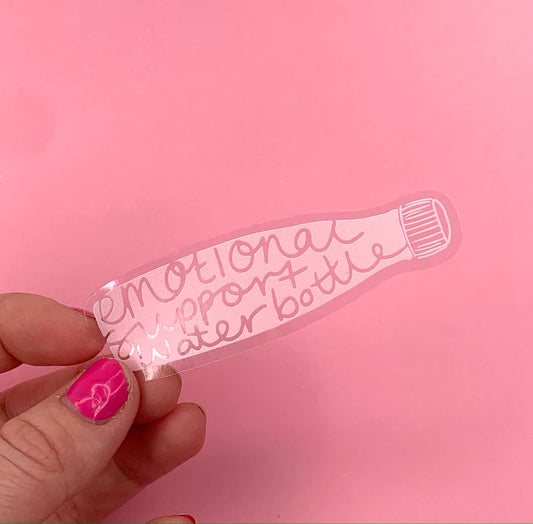 Emotional Support Water Bottle Vinyl Sticker