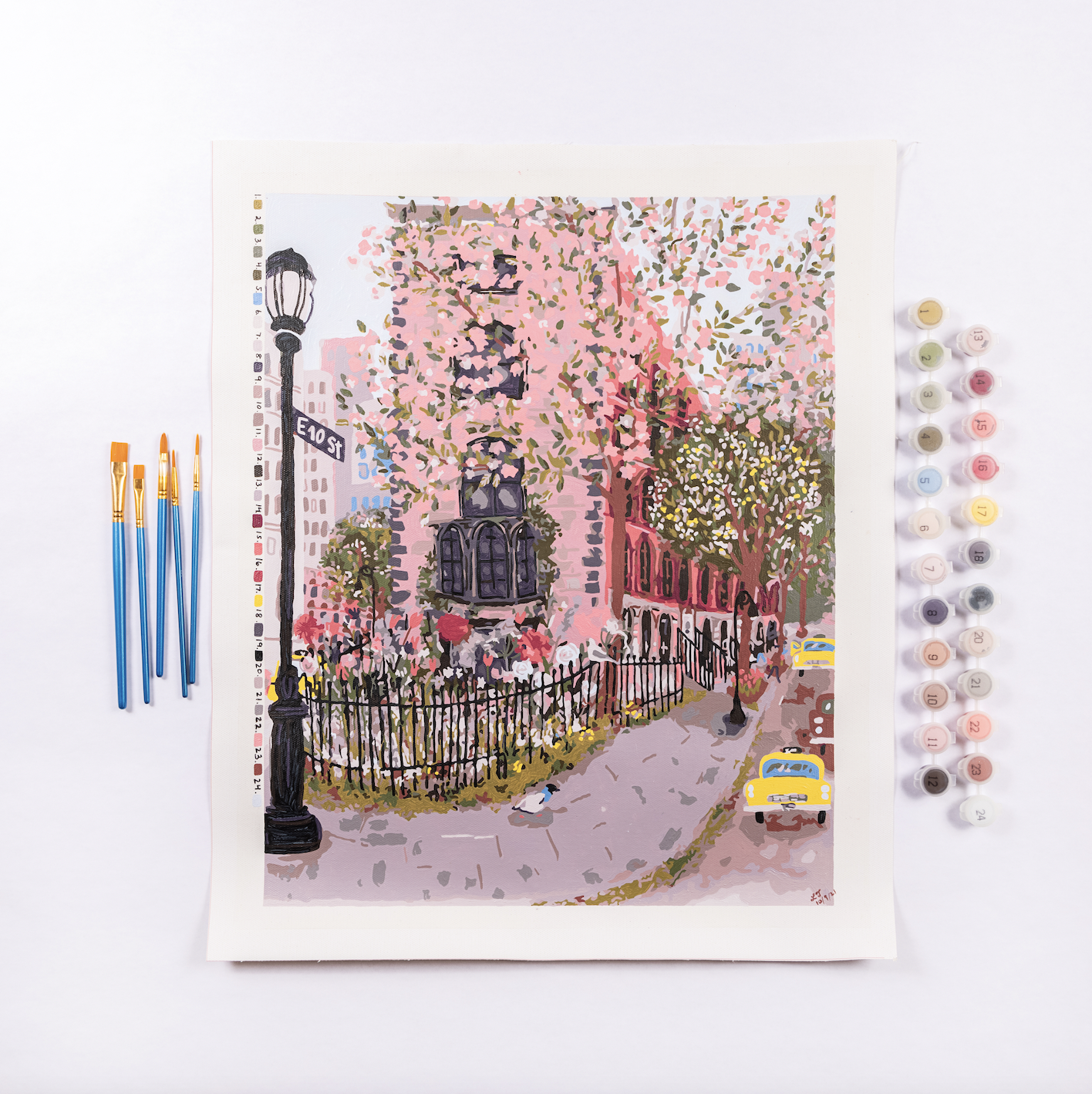 Spring Evening Painting Kit - Paint by Numbers Home