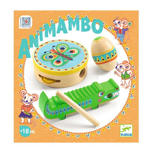 Animambo Instrument Set | Tambourine, Maracas, Guiro