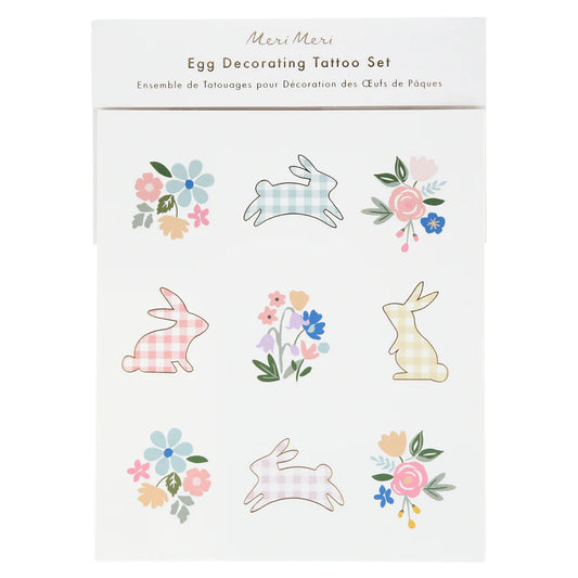 Egg Decorating & Tattoo Set - Gingham