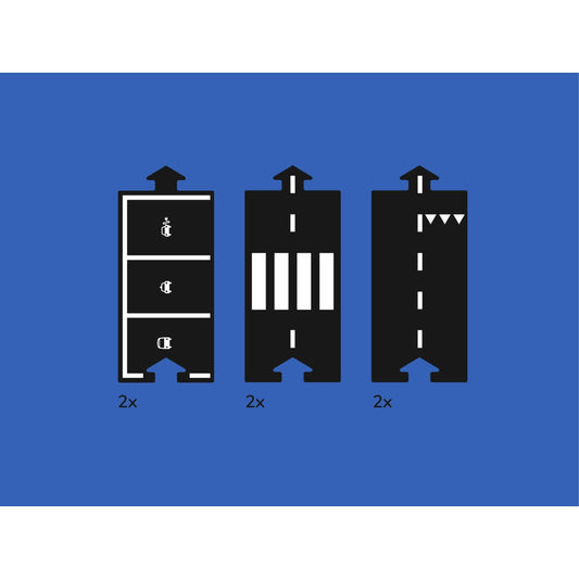 Flexible Toy Road Extension Set | Straight Parts