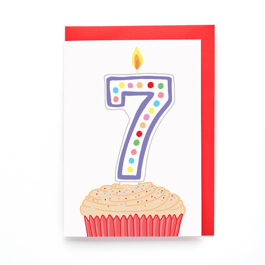 7th Birthday Greeting Card