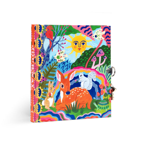 Fawn & Sun Diary With Lock & Key
