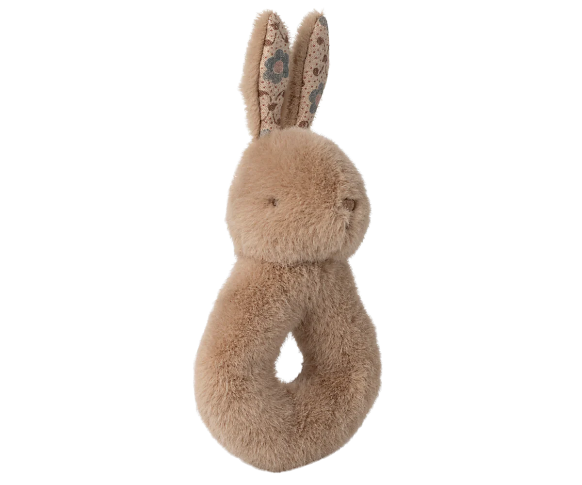 Rabbit Rattle Set | Cream Peach