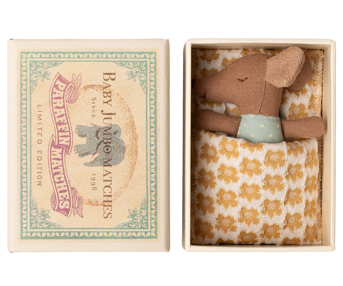 Sleepy Wakey Baby Mouse In Matchbox | Blue