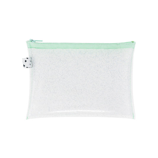 Flat Pouch | Clear Glitter