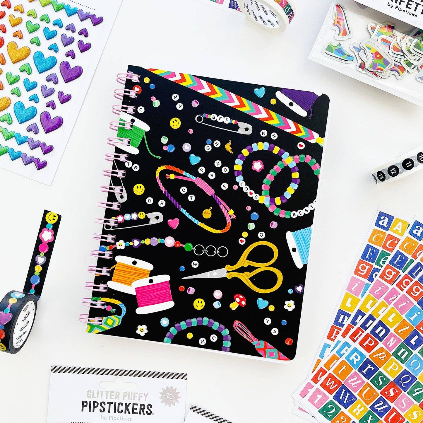 Bead Dazzled Spiral Notebook