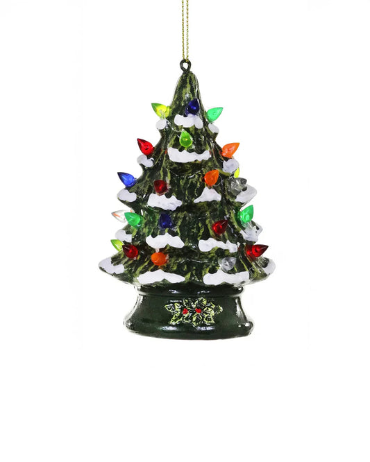 Vintage Green Ceramic Tree Ornament