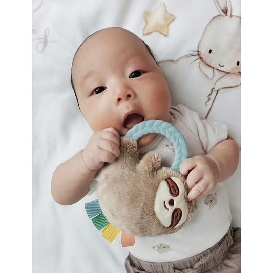 Plush Rattle + Teether | Sloth