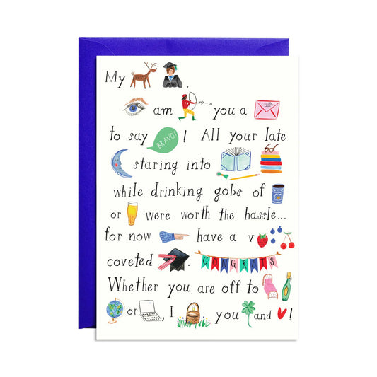 Grad Hieroglyphics | Greeting Card