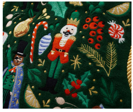 Nutcracker Embroidered Stocking