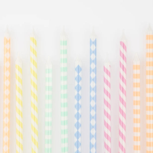 Pastel Patterned Candles
