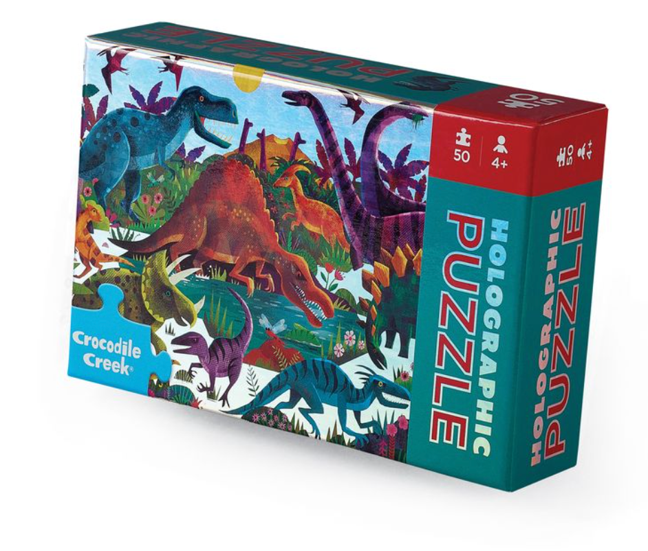 Holographic Dinosaurs | 50 Piece Mini Puzzle