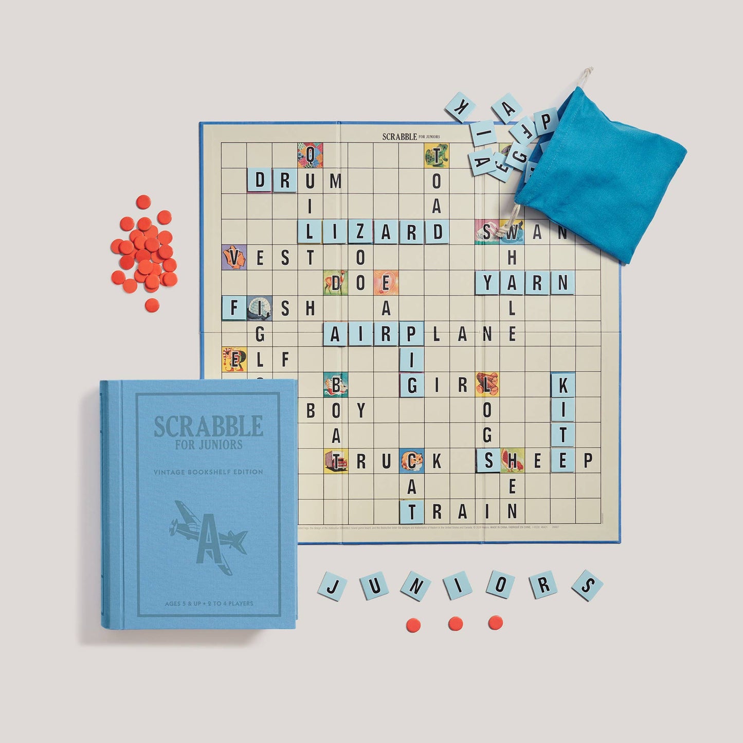 Scrabble Junior Vintage Bookshelf Edition