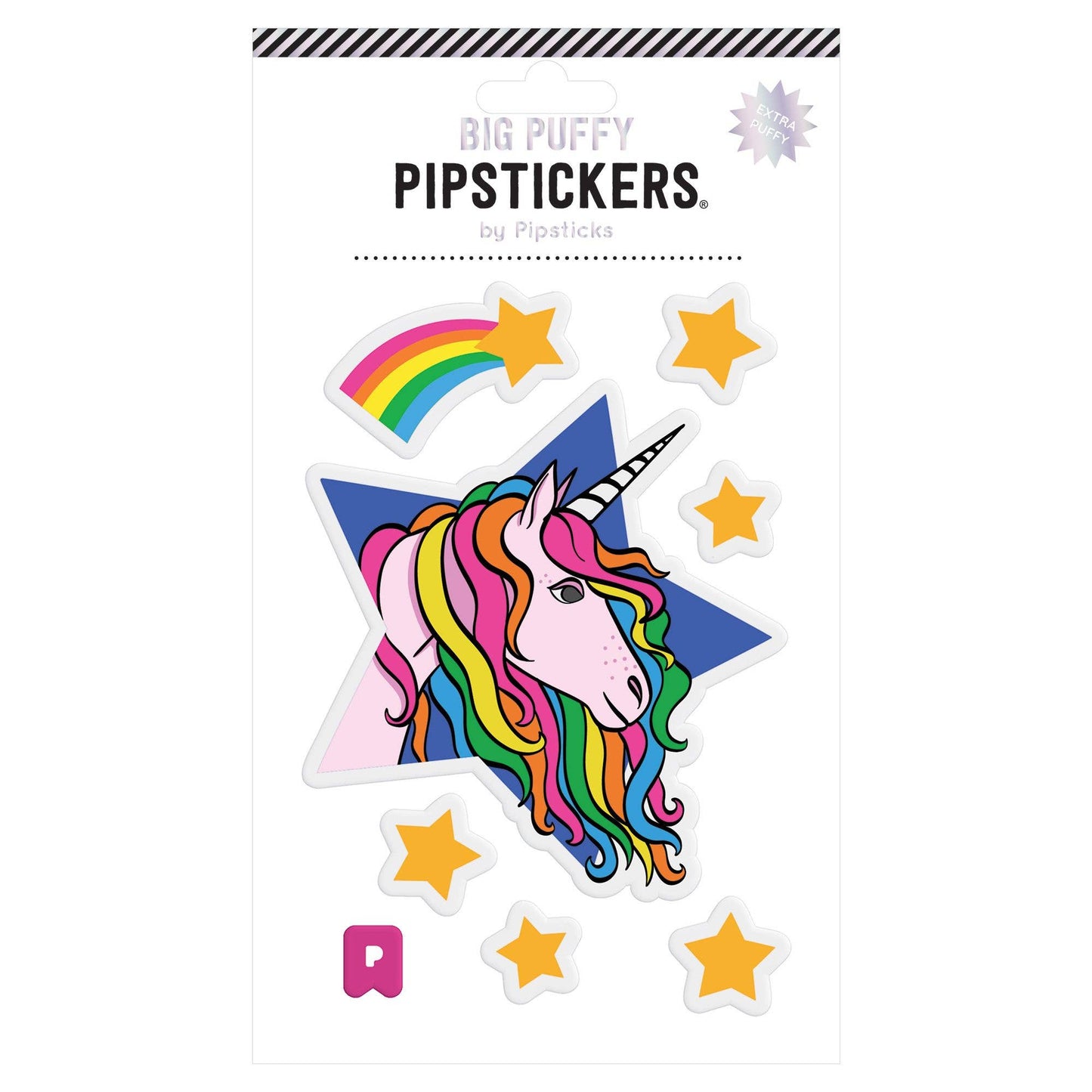 Big Puffy Starry Unicorn Stickers