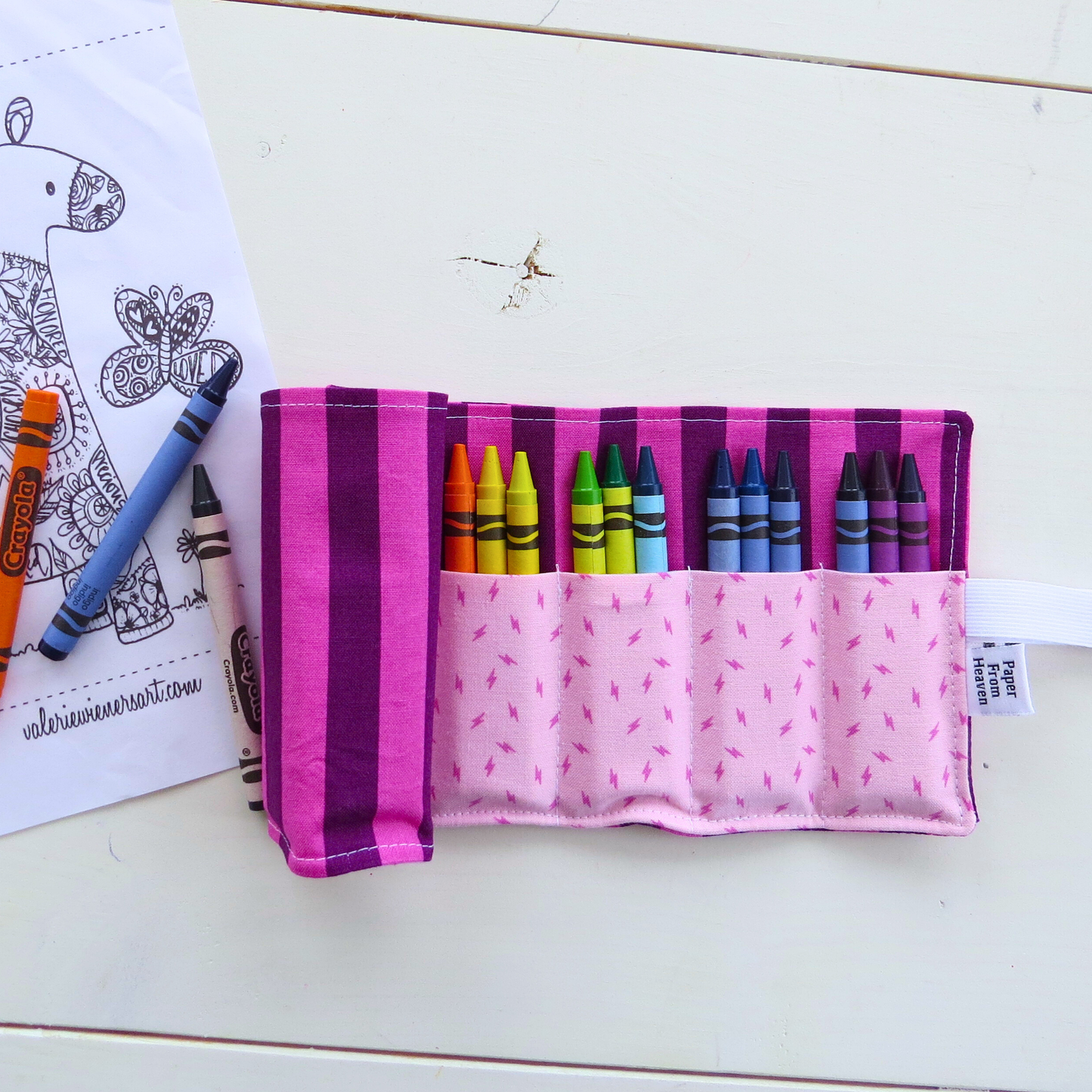 Fabric Crayon Roll-Up