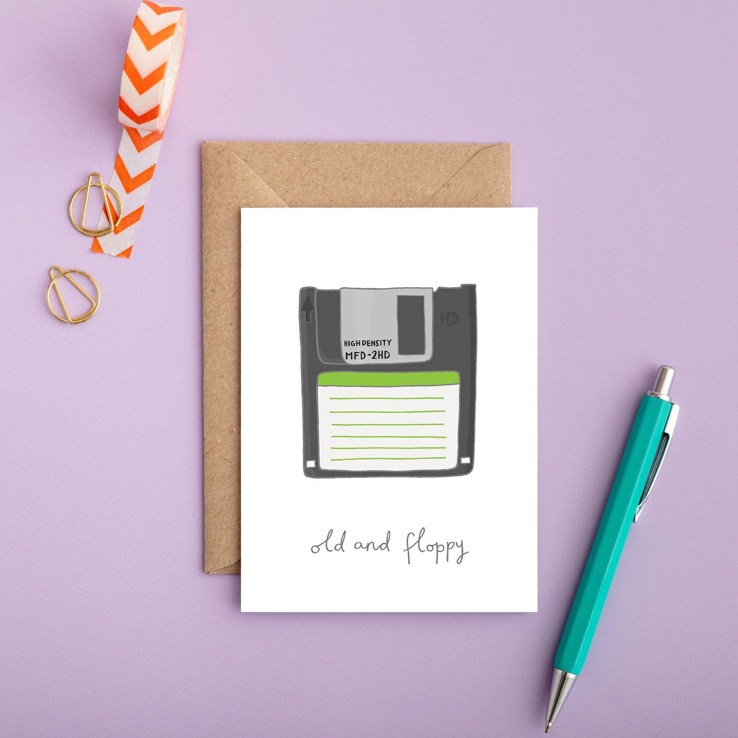 Floppy Disc Birthday Card
