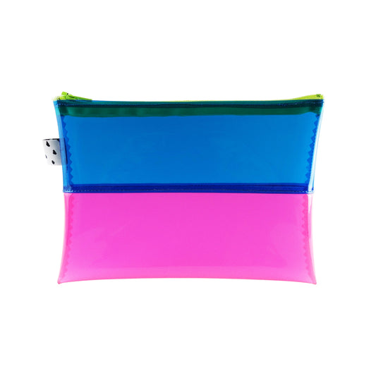 Flat Pouch | Blue & Pink