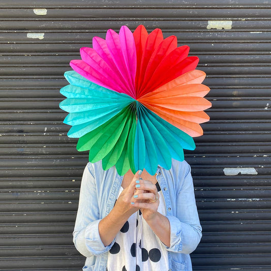 Large Paper Fan Decoration | Multicolor