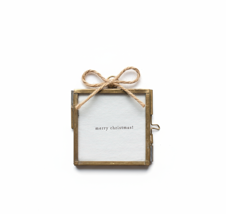 Merry Christmas | Letterpress Mini Frame Ornament