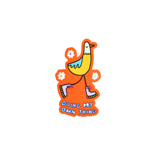 Doing My Own Thing Sticker