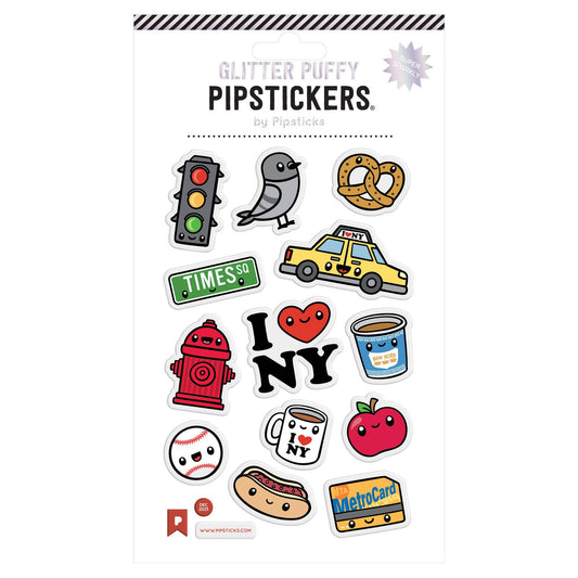 Puffy Big Apple Basics Stickers