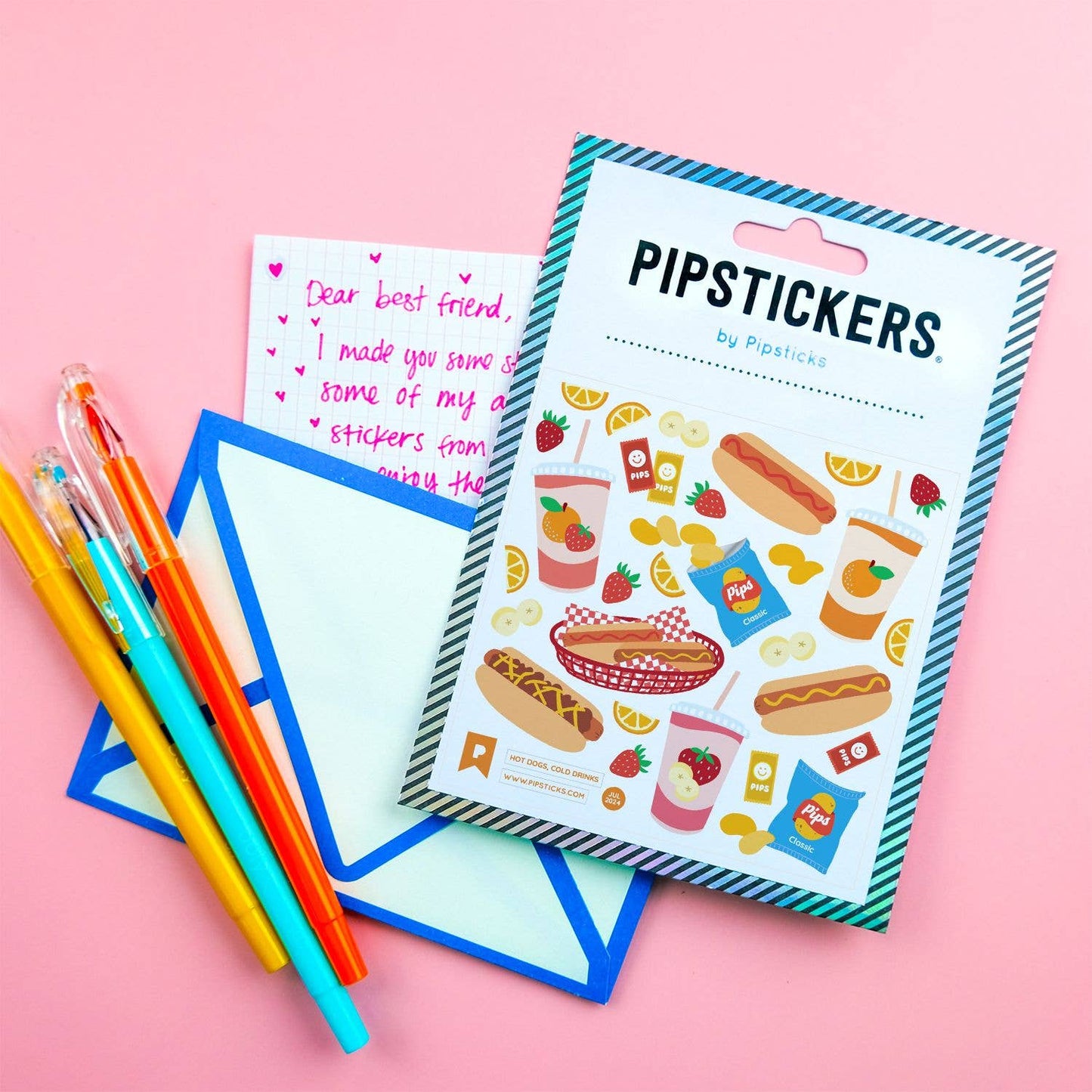 Hot Dogs, Cold Drinks Stickers