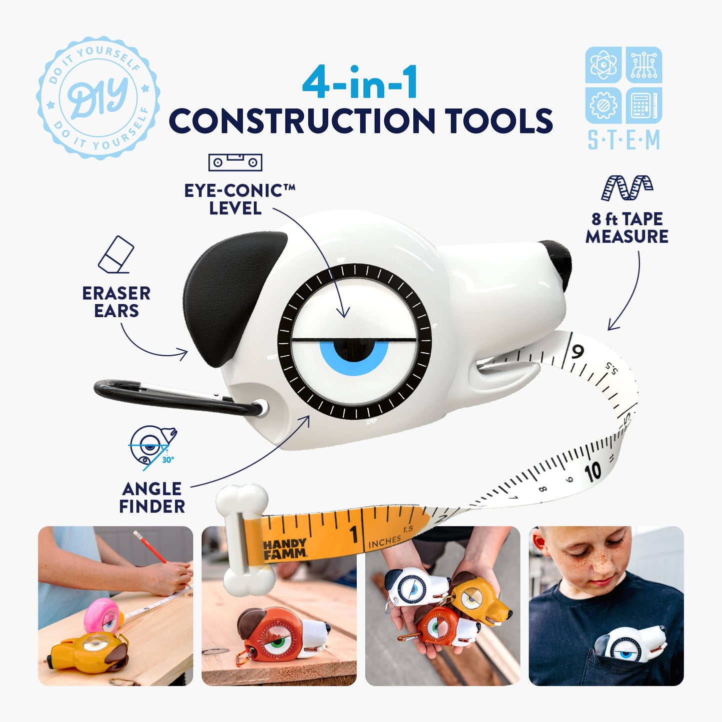 Dog Tape Measure | 4-In-1 Kids Tool