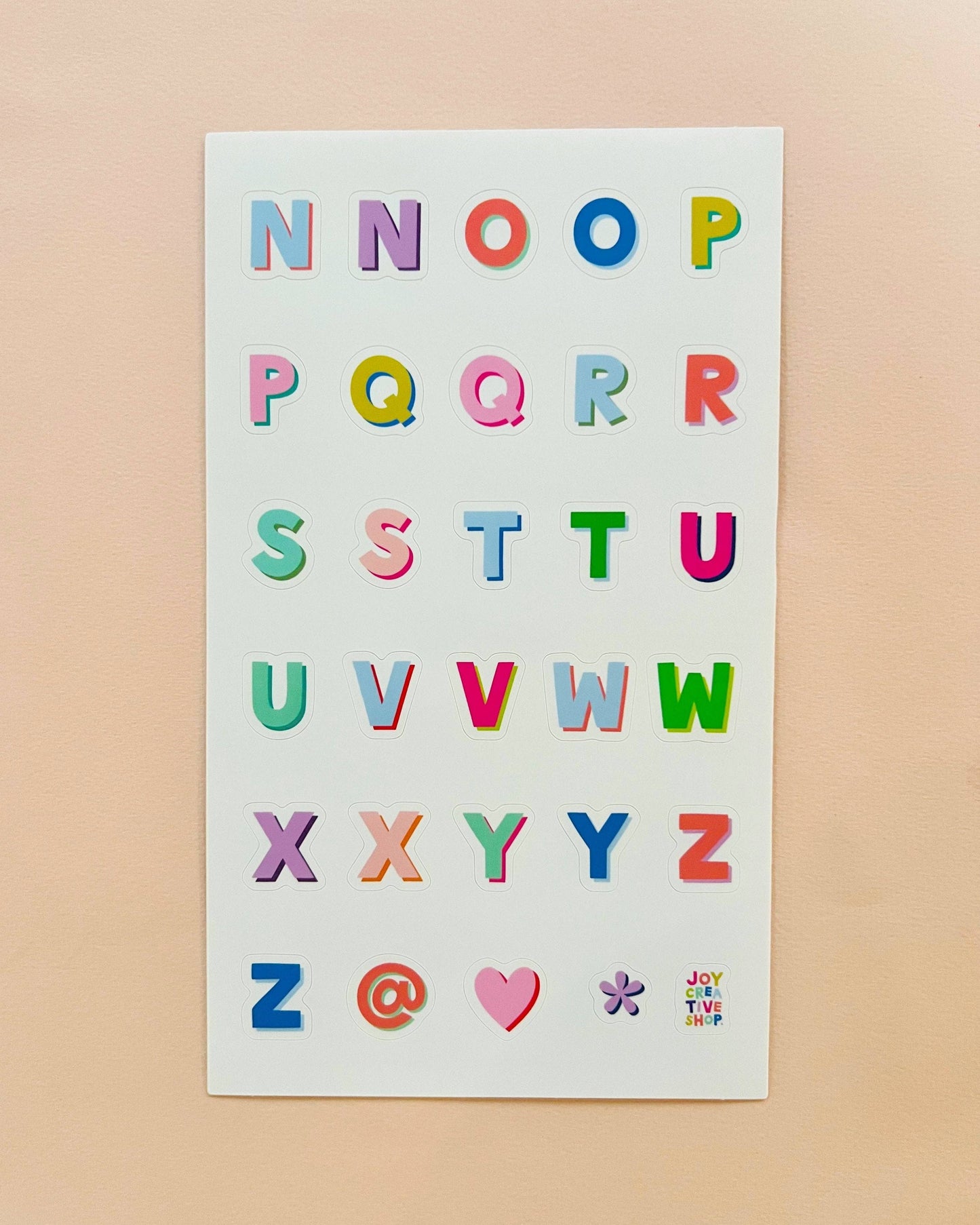 Mini Vinyl Alphabet Stickers