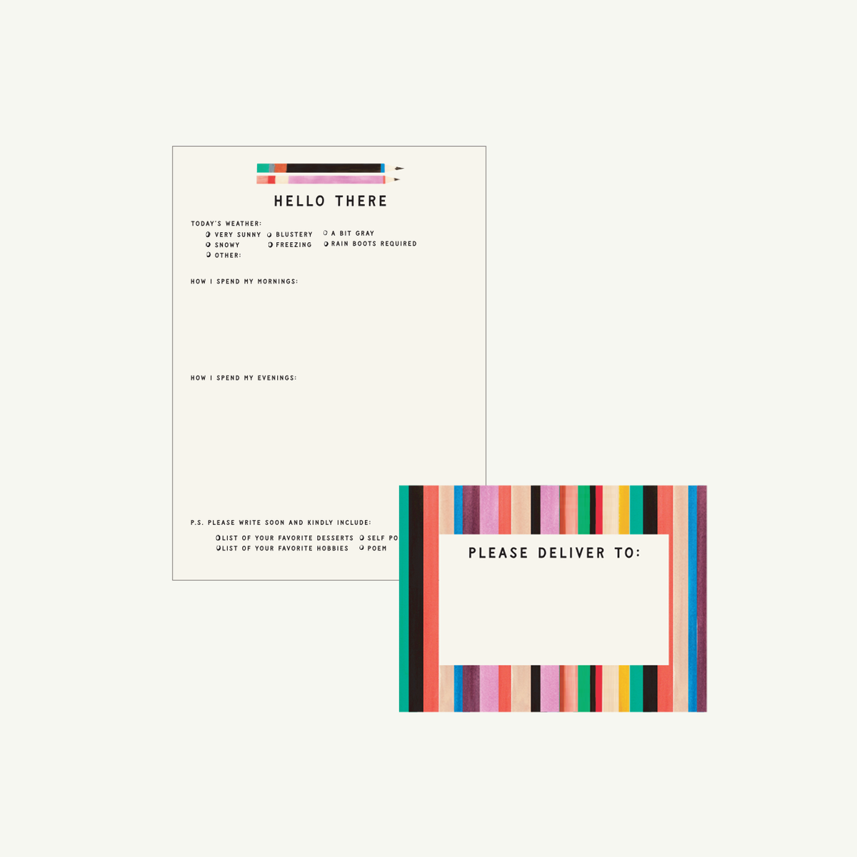 Grandparent + Grandchild Pen Pal Kit