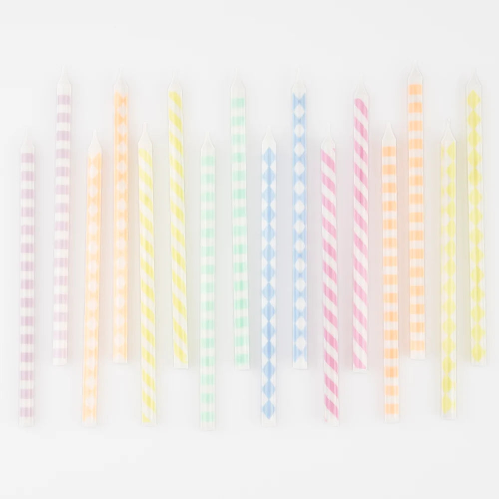 Pastel Patterned Candles