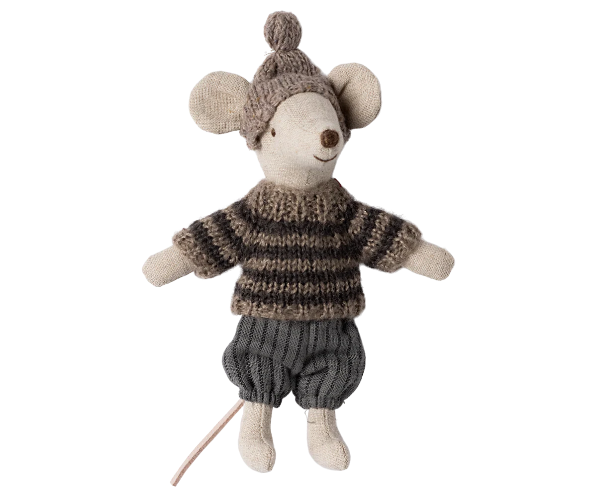 Big Brother Winter Mouse With Ski Set | Grey