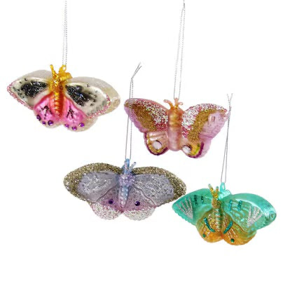 Jeweled Papillon Ornament